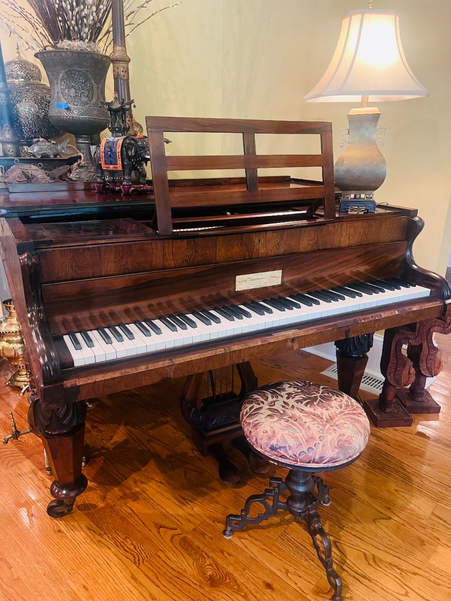 Antique John Broadwood and Sons rosewood grand piano