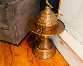 Collection of brass Turkish braziers