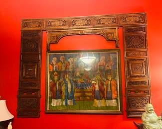 Antique Asian panels and art