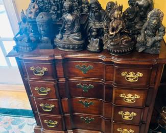 Councill Crafstman block front chest with Buddha collection 