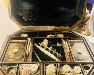 Antique Asian sewing chest