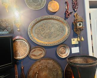 Copper and brass trays