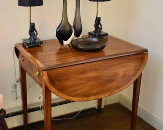 Pembroke table with inlay