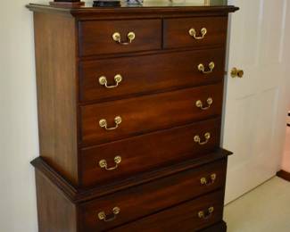 Mahogany tallboy dresser