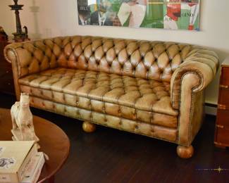 Leather Chesterfield sofa
