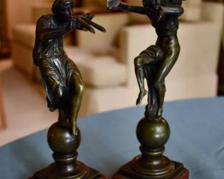 Pair of small bronzes after Bertoldo di Giovanni