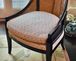 Set of 4 caned horseshoe chairs