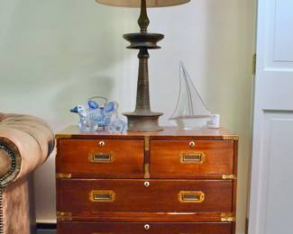 One of a pair pf campaign chests