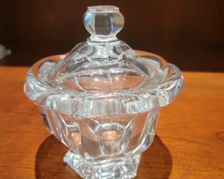 Baccarat Cut Crystal Covered Sugar Bowl Dish 