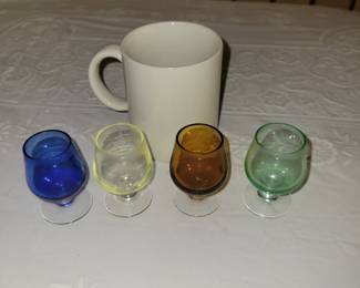 Mini Colored Shot Glass Set 