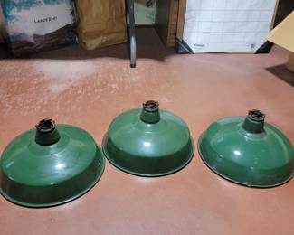 3 Vintage  Industrial Light Shades 