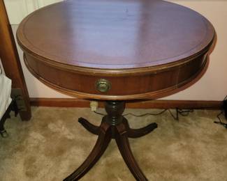 Genuine Mahogany Vintage Round Side Table With A Issued Number 123 See Next Picture For Authentication Lable 