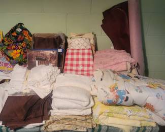 Curtains, Plastic Fannel Back Tablecloths ,