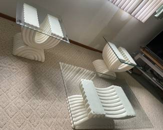 Pre Sale Art Deco Glass End Tables