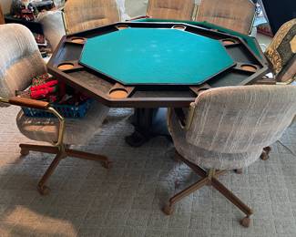 Pre Sale Bumper Pool Card Table with chairs