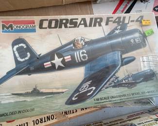 Vintage Monogram Model Airplane Kit Corsair F4U-4