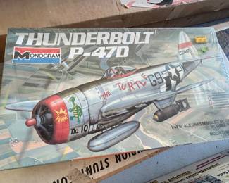 Vintage Monogram Model Airplane Kit Thunderbolt P-47D