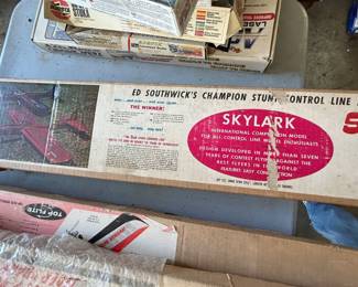 Vintage Sterling Model Airplane Kit Ed Southwick's Stunt Control Model Skylark