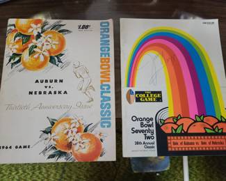 Husker Orange bowl programs 1964 & 1972