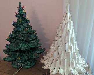 Ceramic lighted Christmas Trees