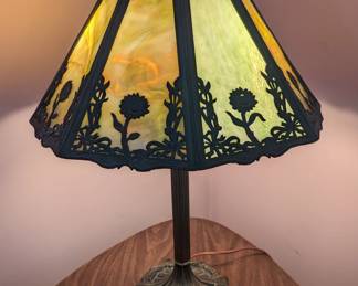 Vintage Tiffany Style Slag Lamp