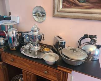 Vintage coffee set, toaster, teapot, etc....
