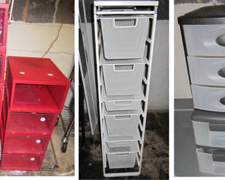 Lots of storage containers.