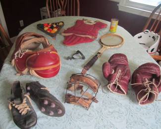 Vintage sports equipment.