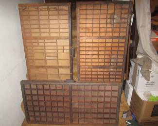 Vintage print drawers.