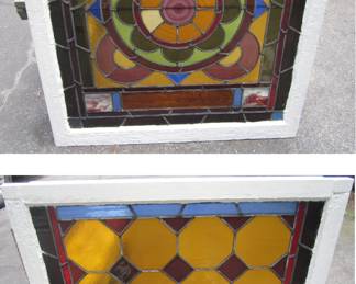 Vintage church stained glass windows.