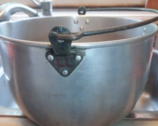 Vintage aluminum pot.