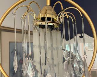 	#28	Vintage Mid Century Waterfall Floor Lamp w/Marble Base	86x46x15		125.00																							