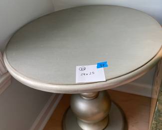 	#32	Wood Silver End Table 	24x25		65.00																							