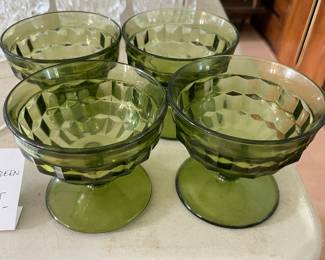 	#109	Fostoria Avocado Green Set of 4 - Sherbert 3 1/4"			16.00																							