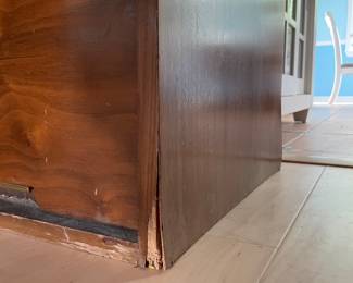 	#5	Mid Century Chest of Drawers - *as is* needs refinishing/repairs.	36x18x35		35.00																							