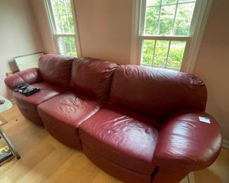 	#20	Burgundy "Leather" Style Sofa 	122x32x35		65.00																							