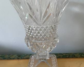 	#114	Vintage Bohemian Pedestal Crystal Cut Vase			28.00																							