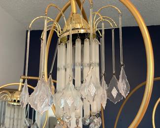 	#28	Vintage Mid Century Waterfall Floor Lamp w/Marble Base	86x46x15		125.00																							