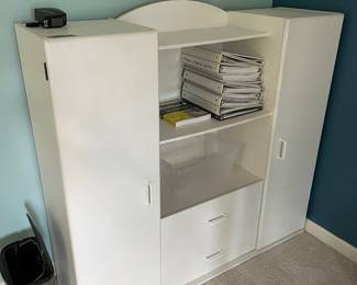 	#76	Laminate Bedroom Dresser Cabinet w/shelves.	53x15.5x49		15.00																							