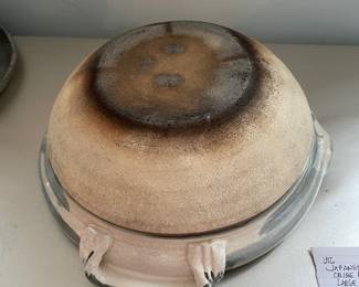 	#123	Japanese Art Oribe Pottery - Large Serving Bowl			50.00																							