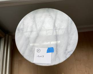 	#31	Marble Top Pierced Brass Plant Stand	12x17		75.00																							