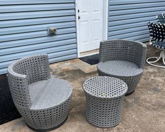 	#44	Swivel Patio Set - Plastic Wicker w/table	n/a		60.00																							