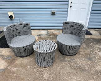 	#44	Swivel Patio Set - Plastic Wicker w/table	n/a		60.00																							