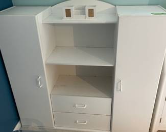 	#74	Laminate Bedroom Dresser Cabinet w/shelves.	53x15.5x49		15.00																							