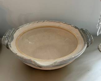 	#123	Japanese Art Oribe Pottery - Large Serving Bowl			50.00																							