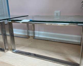 	#12	Glass and Chrome Side Table	26x20x14		25.00																							
	#13	Glass and Chrome Side Table	26x20x15		25.00																							