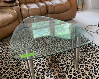 	#72	Two tiered glass coffee table, w/rotating lower tier	46x31x16.5		65.00																							