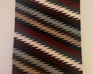 Small Navajo Storm Pattern weaving with hanger