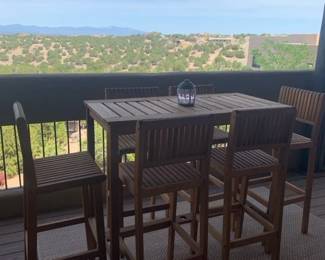 Bar table with 6 chairs