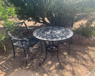 Metal patio set